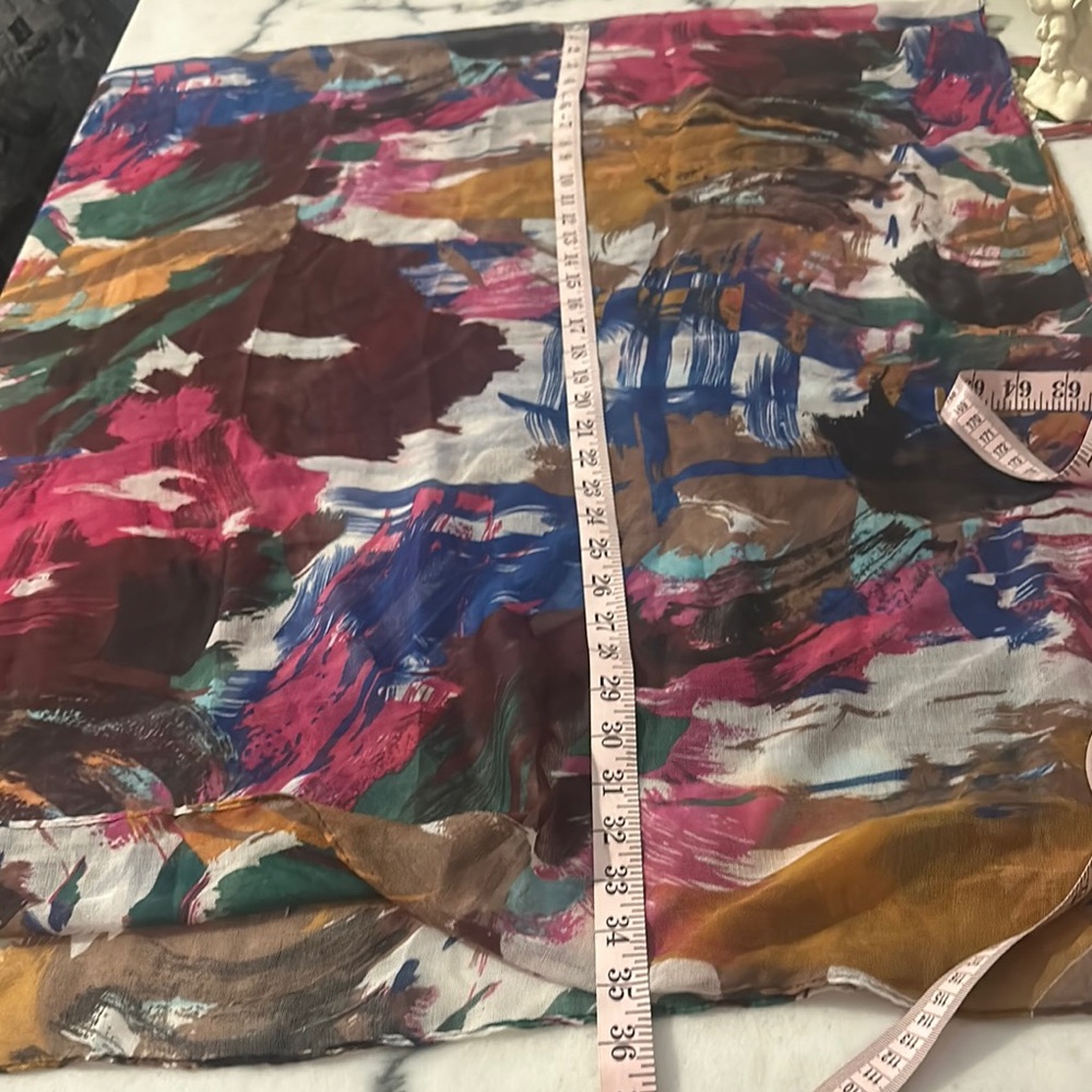Colorful Abstract Print Scarf/Wrap - Picture 6 of 10